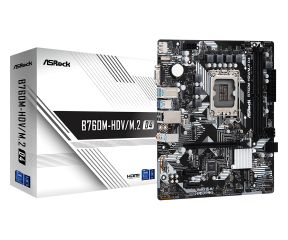 ASROCK MB B760M-HDV/M.2. D4, SOCKET INTEL LGA1700 14th/13th/12th GEN INTEL CPU, CS INTEL B760, 4 DIMM SOCKET DDR4, HDMI/DP/D-SUB, GIGABIT LAN, MICRO-ATX, 3YW.